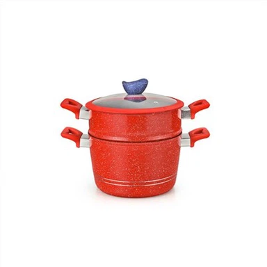 Wok multifuncional d'alumini amb vapor